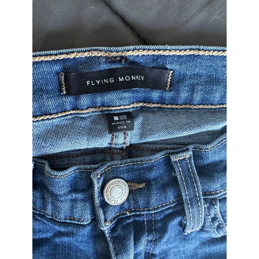 Flying Monkey blue denim skinny jeans Sz 26 - Picture 3 of 5
